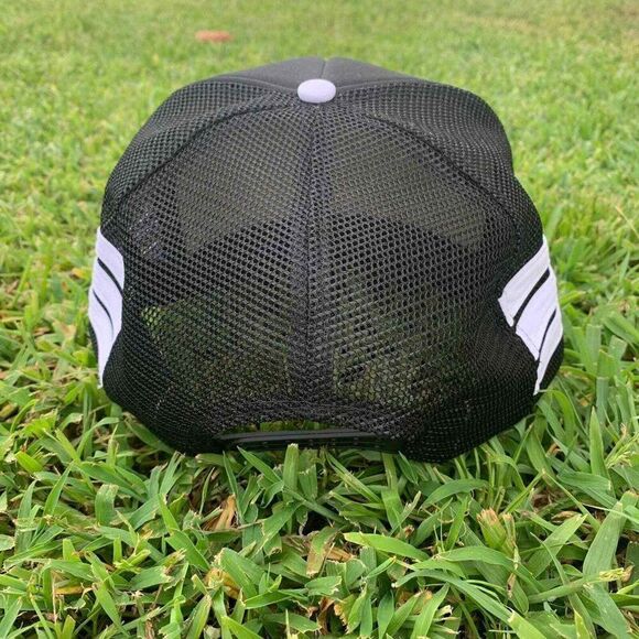 Vintage trucker hat 3 stripe A-1 on a Mohr's tag snapback black mesh - Picture 3 of 4